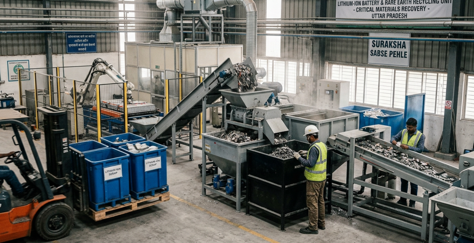India Expands Critical Materials Recycling with New Lithium-Ion and Rare Earth Facility in Uttar Pradesh